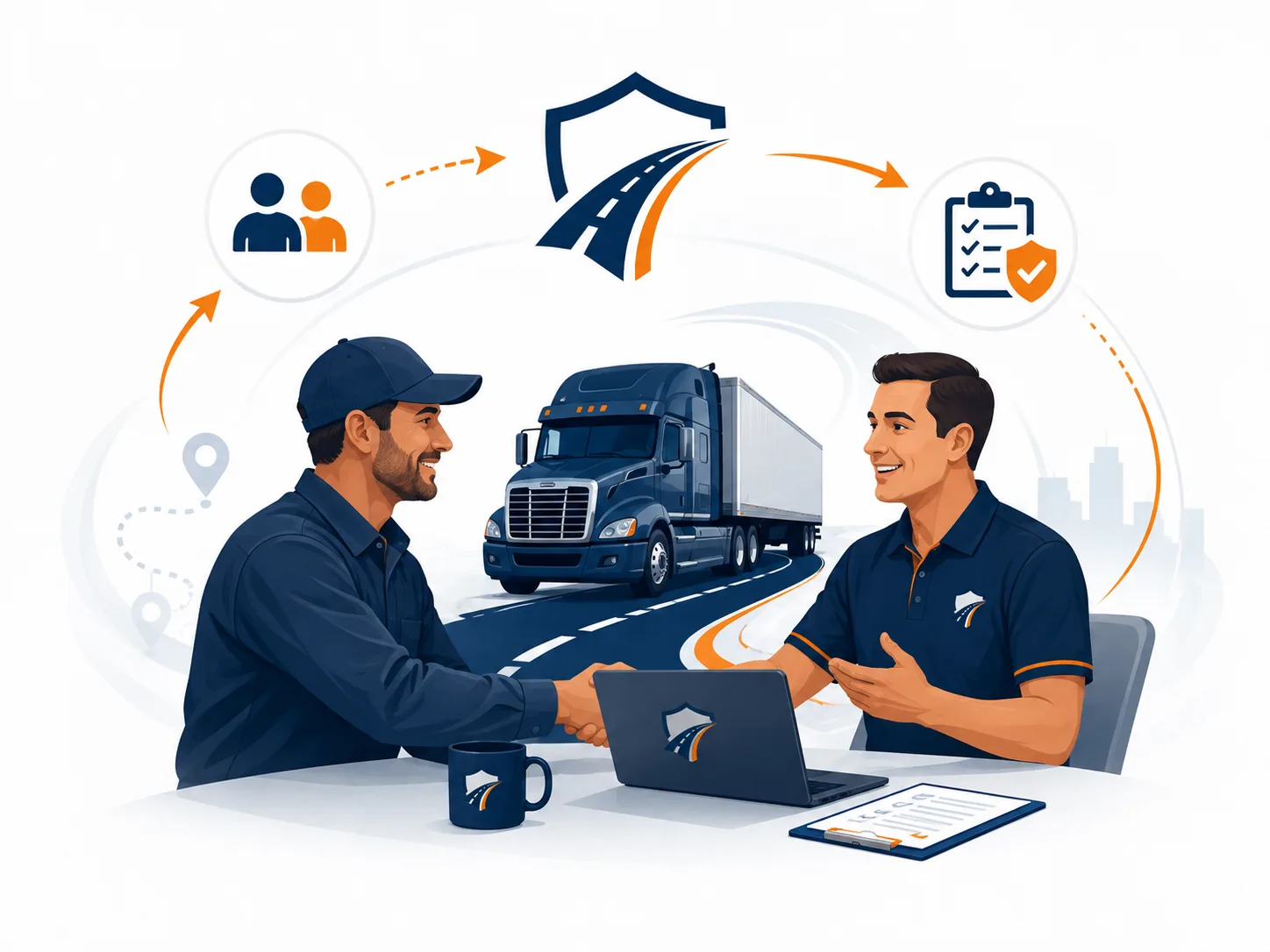 An owner-operator speaking with a KeepCDL partner about a clearer compliance path